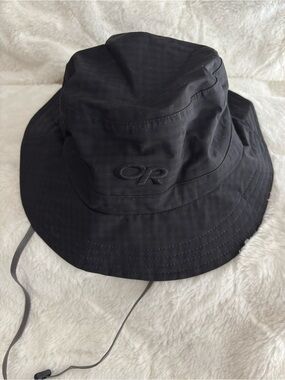 Outdoor Research LightStorm Bucket Hat Black Size Unisex XL Hiking Packable